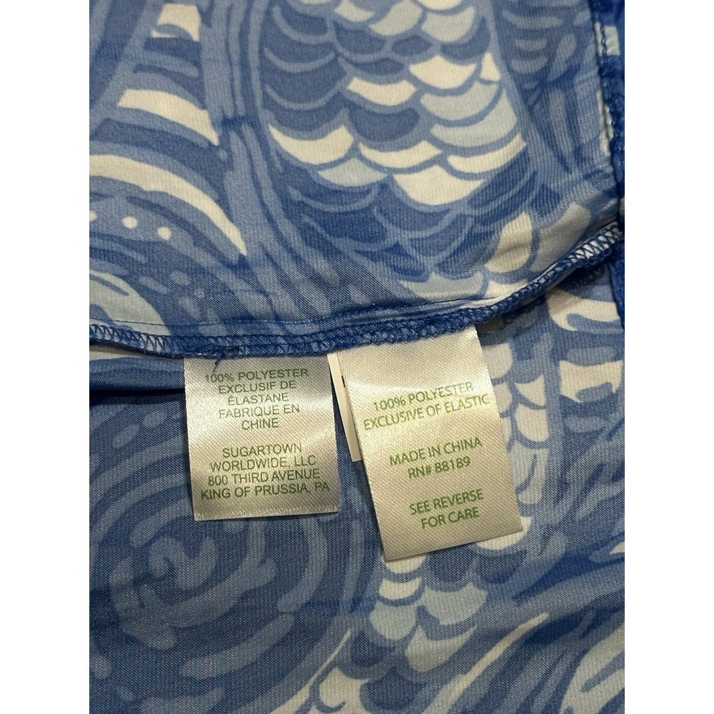 Lilly Pulitzer Strapless Jumpsuit Pic Dress Size‎ Large Blue - Picture 4 of 9